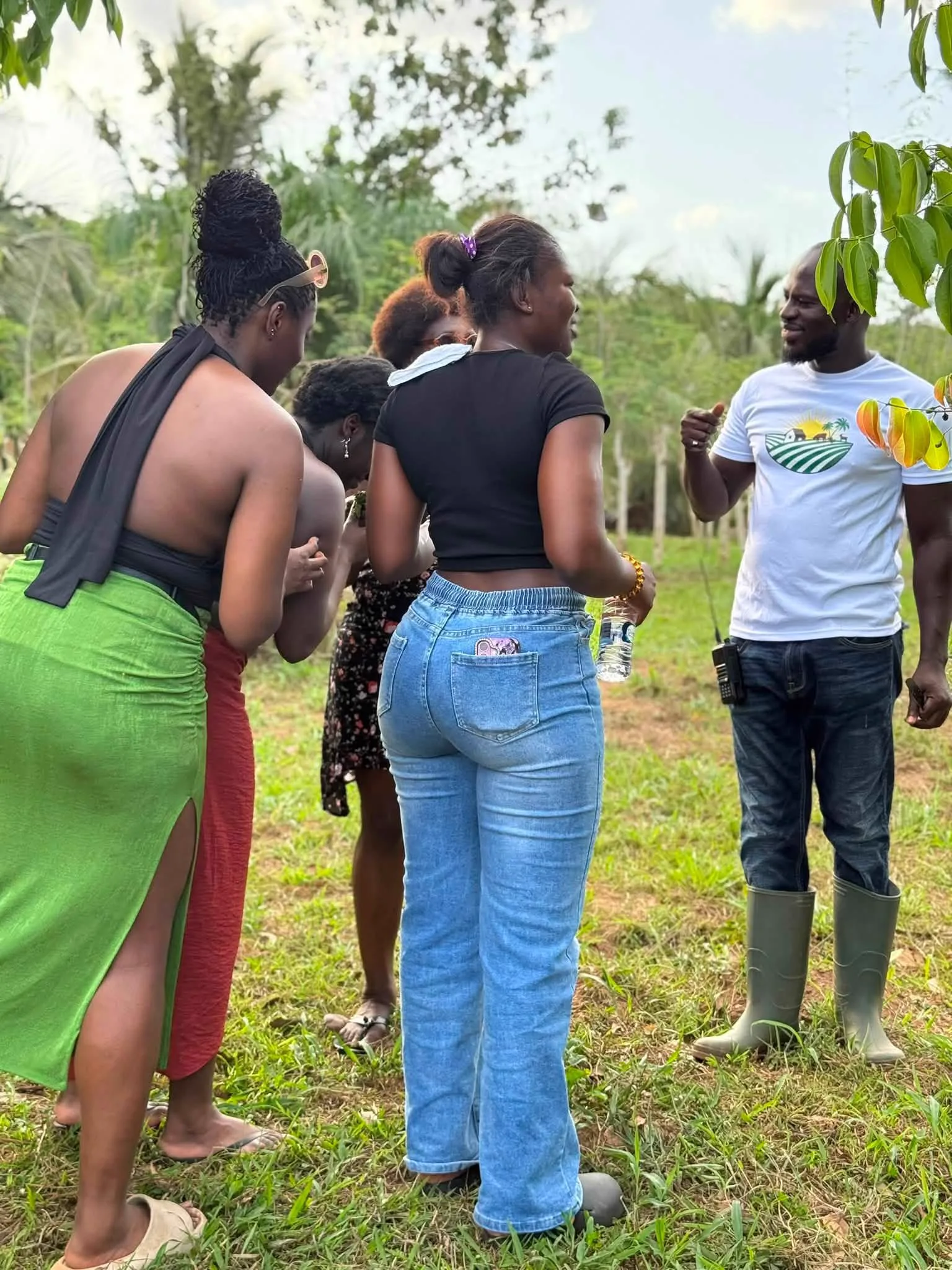 guided farm tour at Adoko Farms